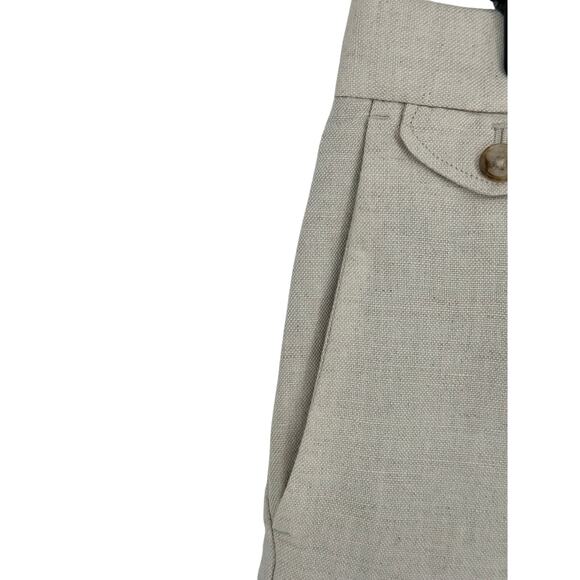 Banana Republic Linen Blend Tan Chino Shorts High Rise Summer Beach Golf 30 - Picture 4 of 9